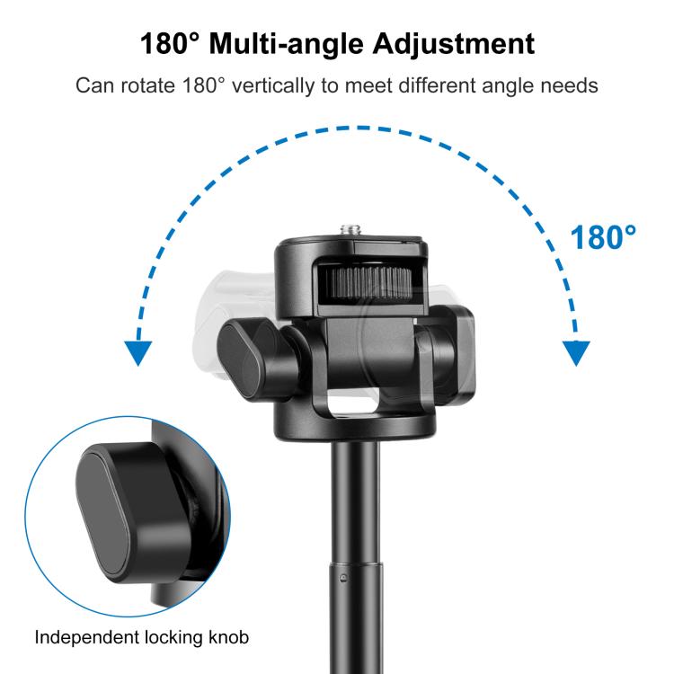 PULUZ 2m 8-section Aluminum Alloy Broadcast Fill Light Bracket Telescopic Tripod