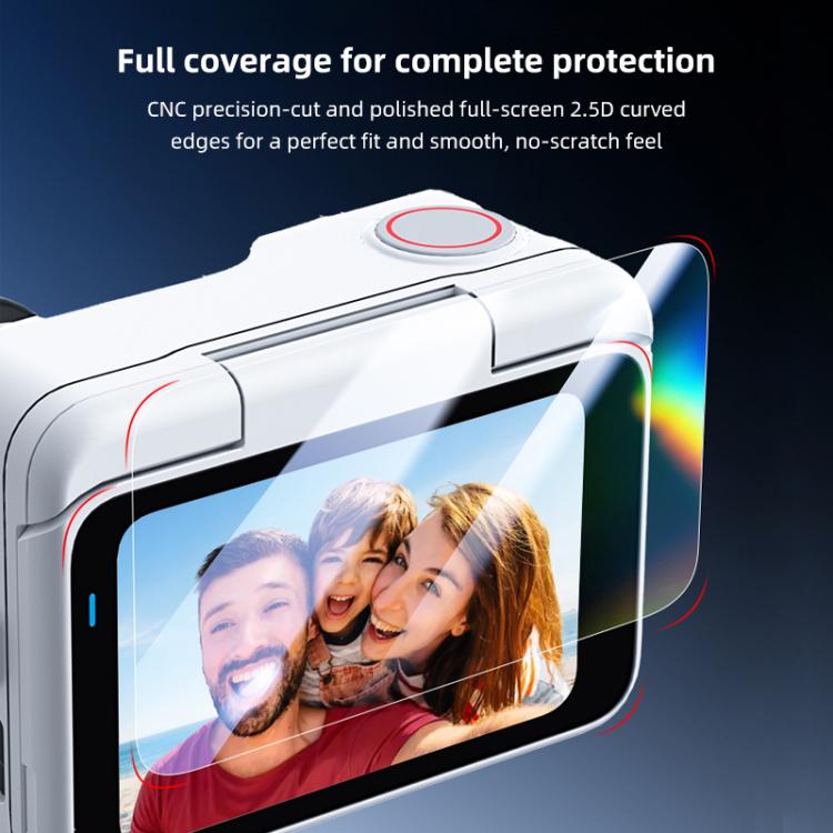 For Insta360 GO Ultra PULUZ 2 in 1 Screen + Lens Tempered Glass Film, For Insta360 GO Ultra