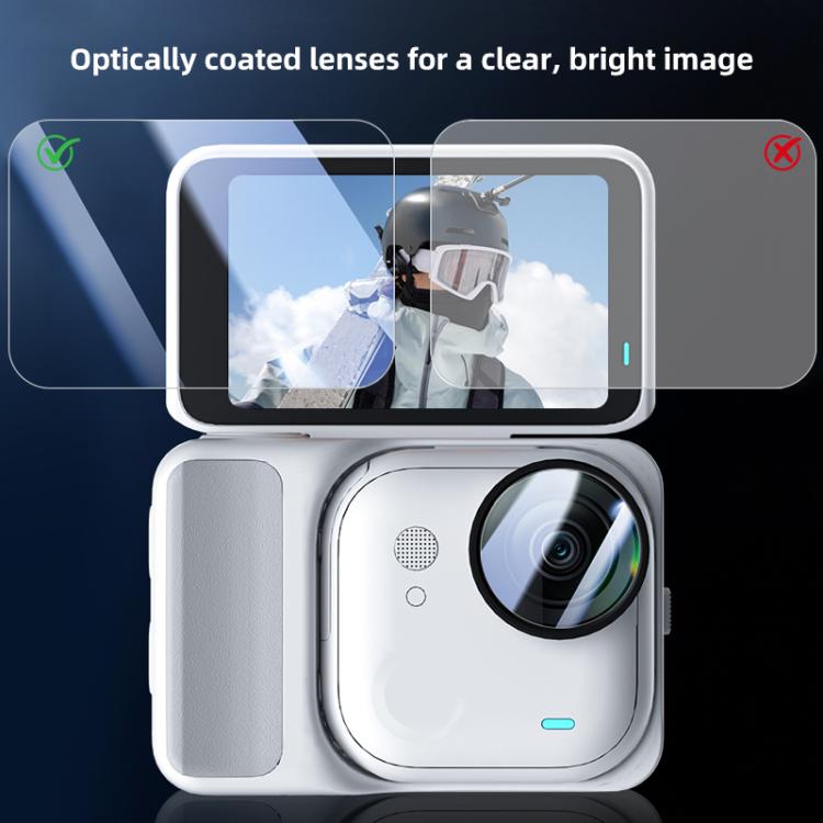 For Insta360 GO Ultra PULUZ 2 in 1 Screen + Lens Tempered Glass Film, For Insta360 GO Ultra