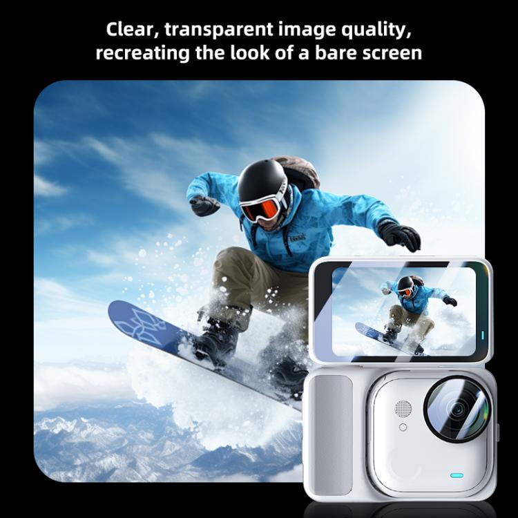 For Insta360 GO Ultra PULUZ 2 in 1 Screen + Lens Tempered Glass Film, For Insta360 GO Ultra