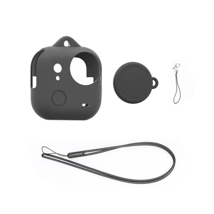 For Insta360 GO Ultra PULUZ Body Silicone Protective Cover with Lens Cap & Lanyards, Protective Cover (Black), Protective Cover (Red), Protective Cover (White)