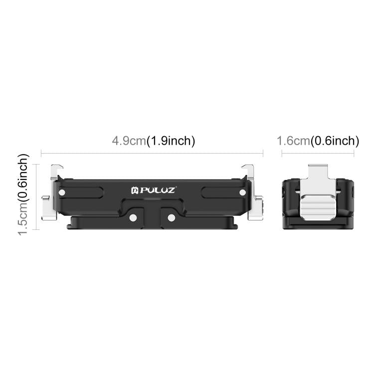 For Insta360 GO Ultra PULUZ Magnetic Aluminum Alloy Quick Release Base Mount