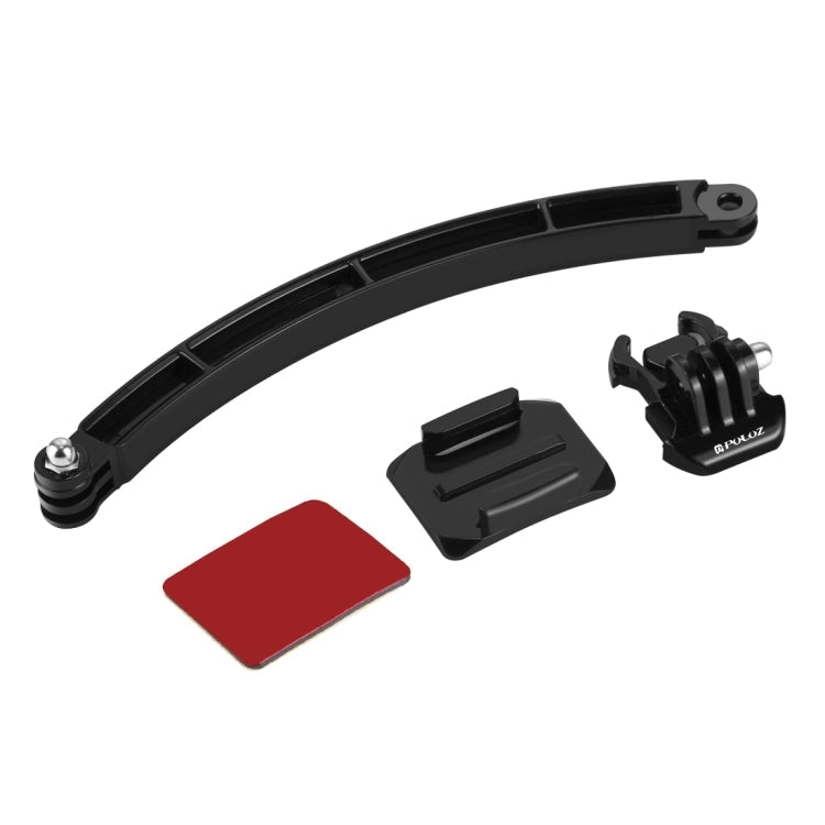 PULUZ Outdoor Helmet Extension Arm Set for Action Cameras – Jaws Flex Clamp Mount for GoPro Hero12/11/10/9/8/7/6/5, Insta360 Ace/Ace Pro, DJI Osmo Action 4