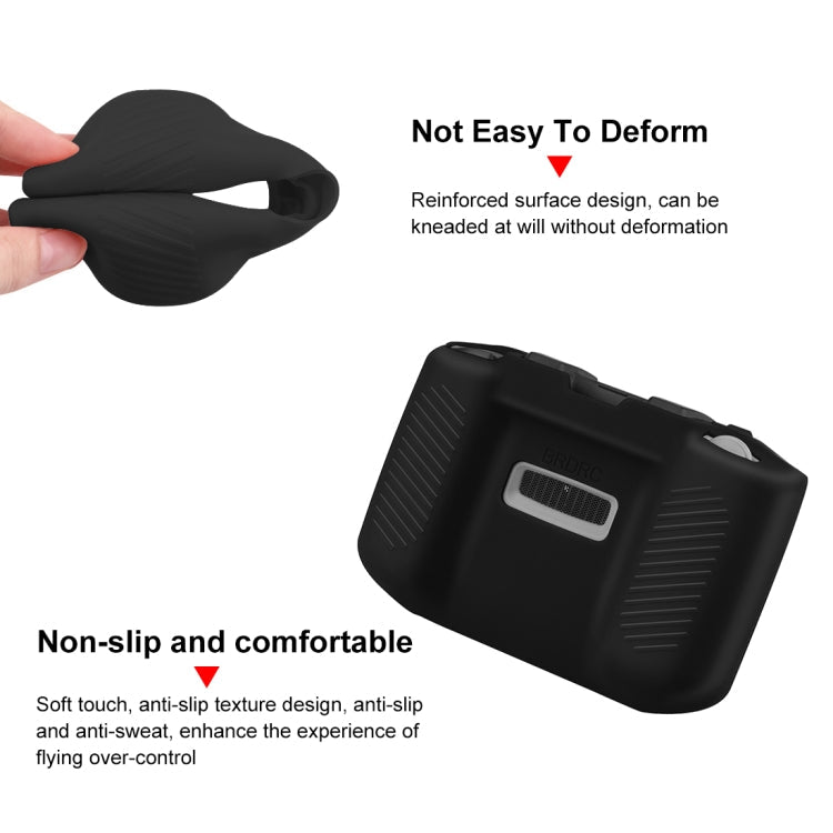 PULUZ Shockproof Anti-scratch Silicone Case For DJI Mini 3 / 3 Pro / Mavic 3 / Air 2S / Mini 2 RC-N2 / RC-N1 Remote Control (Black)