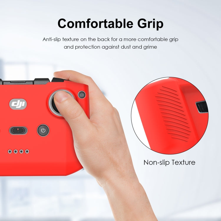 PULUZ Shockproof Anti-scratch Silicone Case For DJI Neo / Mini 3 / 3 Pro / Mavic 3 / Air 2S / Mini 2 RC-N2 / RC-N1 / RC-N3 Remote Control(Red)