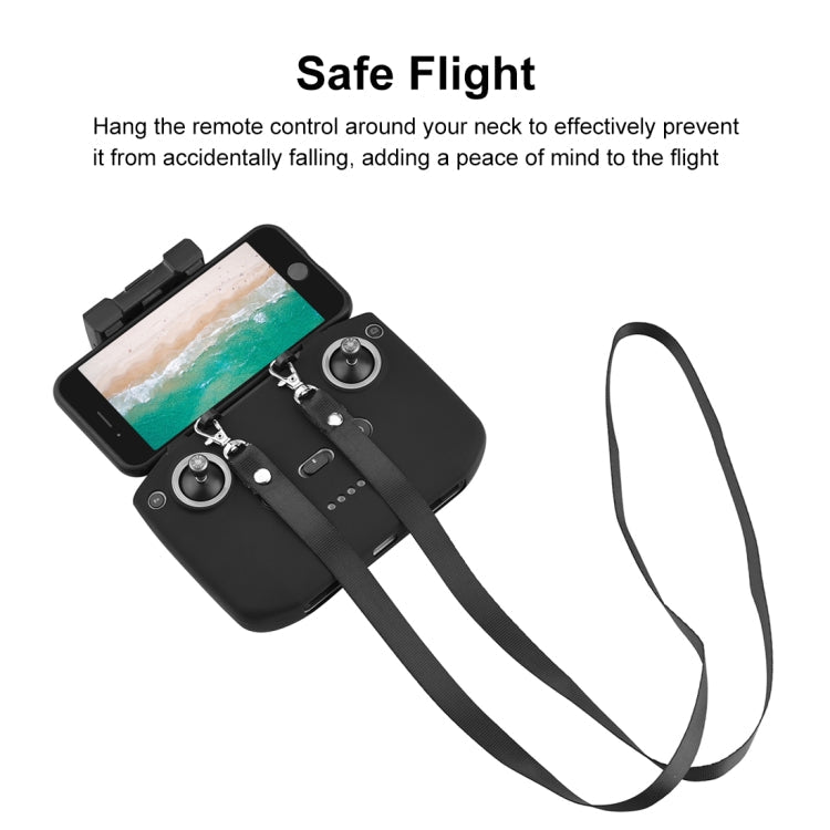 PULUZ Shockproof Anti-scratch Silicone Case with Neck Strap For DJI Neo / Mini 3 / 3 Pro / Mavic 3 / Air 2S / Mini 2 RC-N2 / RC-N1 / RC-N3 Remote Control(Black)