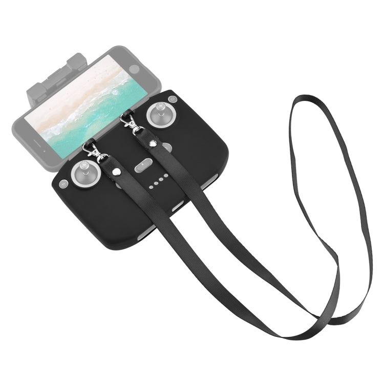 PULUZ Shockproof Anti-scratch Silicone Case with Neck Strap For DJI Neo / Mini 3 / 3 Pro / Mavic 3 / Air 2S / Mini 2 RC-N2 / RC-N1 / RC-N3 Remote Control(Black)