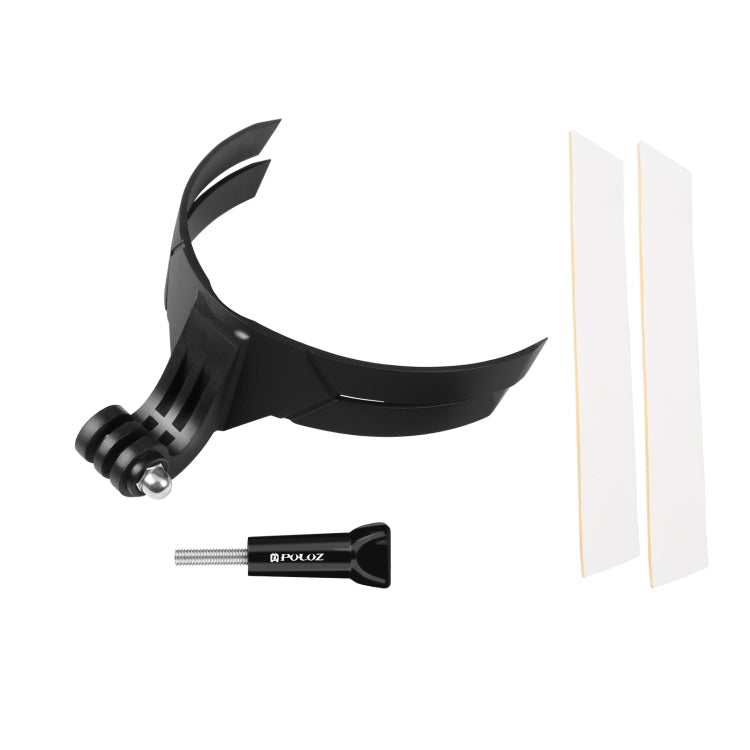 PULUZ Bending Action Camera Motorcycle Helmet Chin Mount (Black)