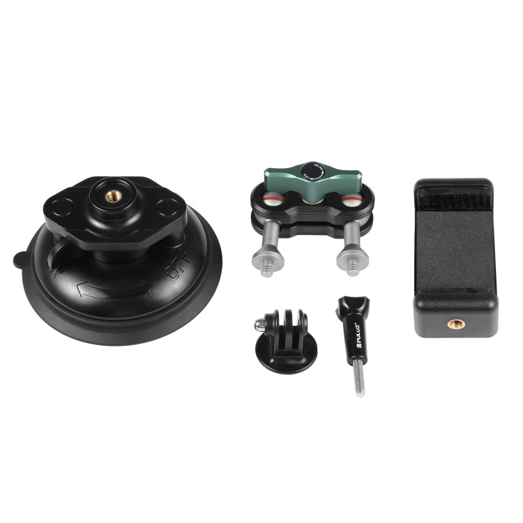 PULUZ Magic Arm Strong Suction Cup Aluminum Alloy Mount(Black)