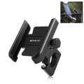 PULUZ Motorcycle Bicycle Handlebar Aluminum Alloy Phone Holder(Black)