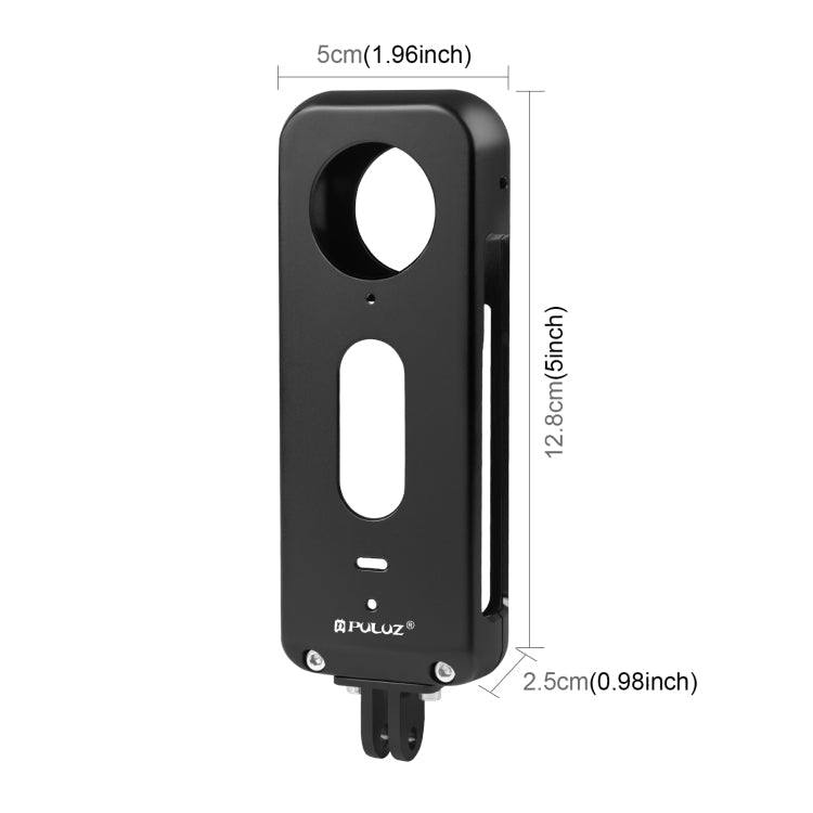 For Insta360 X3 PULUZ Metal Protective Cage Rig Housing Frame with Silicone Lens Cover (Black)