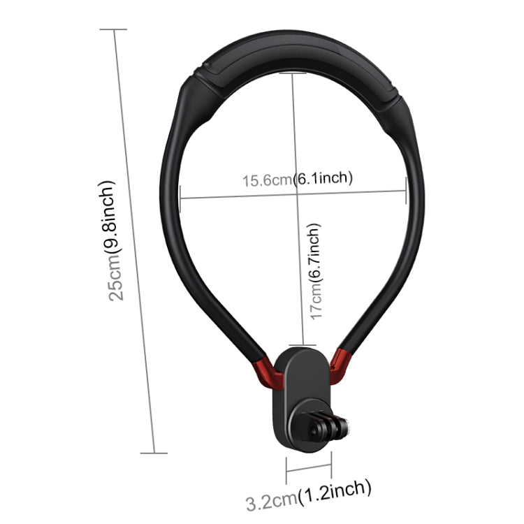 PULUZ Lazy Neck Bracket POV View Mount with Phone Clamp for GoPro Action Cameras / SmarPhones