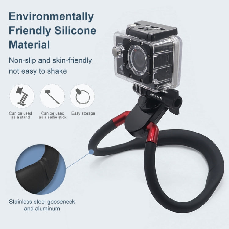 PULUZ Lazy Neck Bracket POV View Mount with Phone Clamp for GoPro Action Cameras / SmarPhones