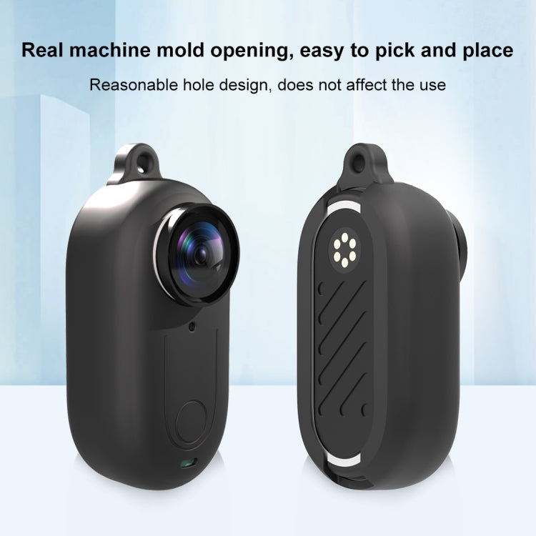 For Insta360 GO 3 PULUZ Camera Silicone Case with Lens  Cover (Black)