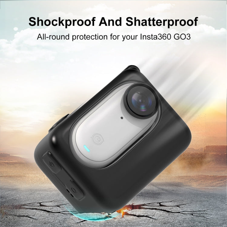 For Insta360 GO 3 PULUZ Camera Charging Case Silicone Case, Charging Case Case (Black), Charging Case Case (White)