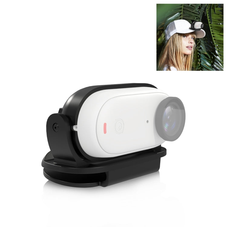 For Insta360 GO3 / GO 3S PULUZ Easy Clip Hat Clip Quick Release Clamp Magnetic Frame Fixed Mount (Black)