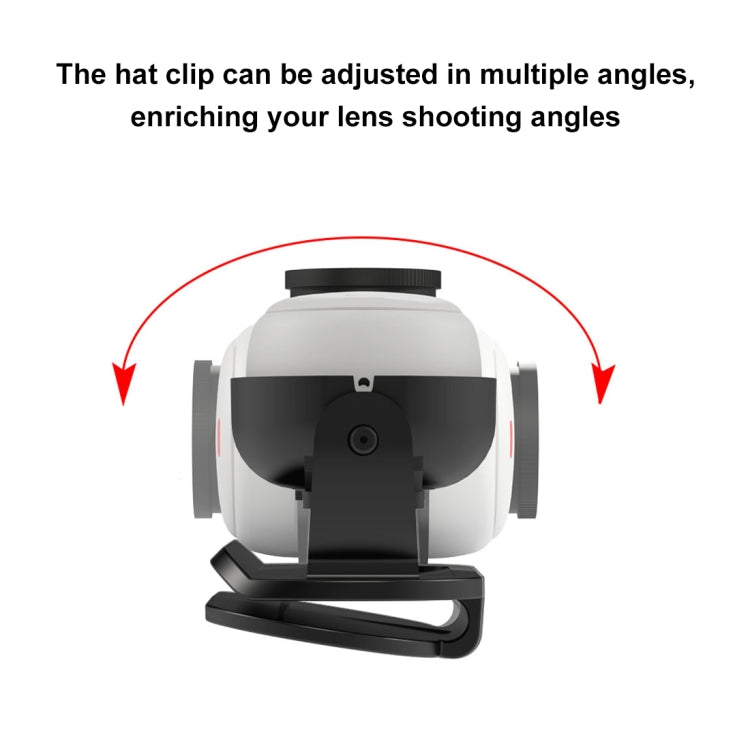 For Insta360 GO3 / GO 3S PULUZ Easy Clip Hat Clip Quick Release Clamp Magnetic Frame Fixed Mount (Black)