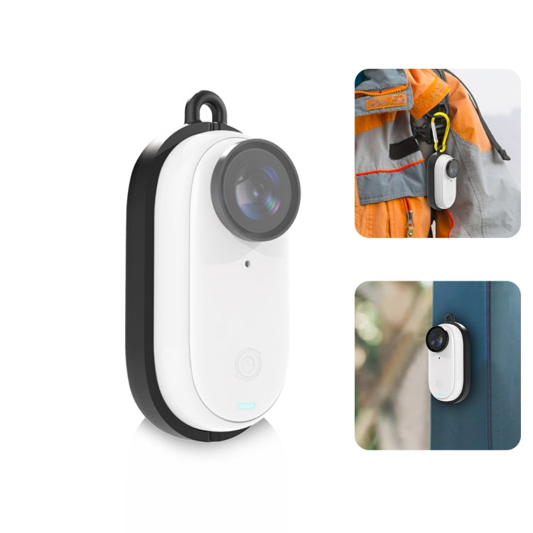 For Insta360 GO 3 / GO 3S PULUZ Body Magnetic Plastic Protective Frame Cage with Carabiner (Black)