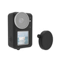 For DJI Osmo Action 4 / 3 PULUZ Silicone Protective Case with Lens Cap (Black)