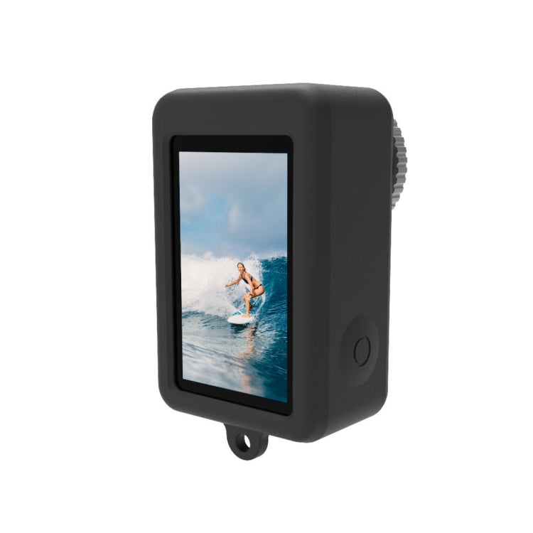 For DJI Osmo Action 4 / 3 PULUZ Silicone Protective Case with Lens Cap (Black)