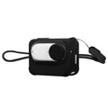 For Insta360 GO 3 PULUZ Camera Charging Case Silicone Case with Lens Cap & Strap (Black)