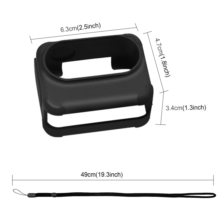 For Insta360 GO 3 PULUZ Camera Charging Case Silicone Case with Lens Cap & Strap (Black)