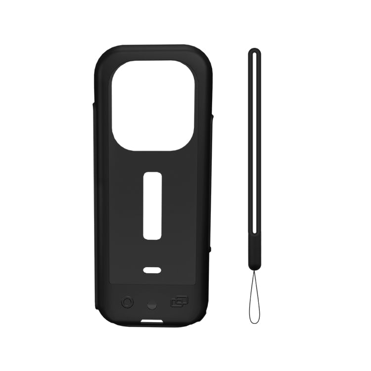 For Insta360 X3 PULUZ Silicone Case Protective Cover with Hand Strap (Black)