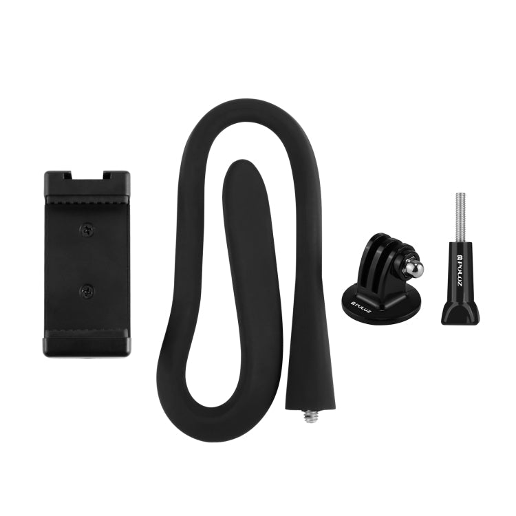 PULUZ Silicone Flexible Clip Mount Holder with Phone Clamp for Phones / GoPro (Black)