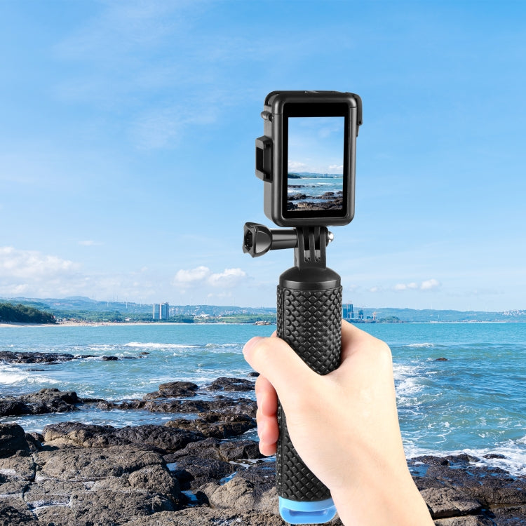 For DJI Osmo Action Pro 5 / 4 / 3 PULUZ Vertical Plastic Protective Frame Cage with Cold Shoes (Black)