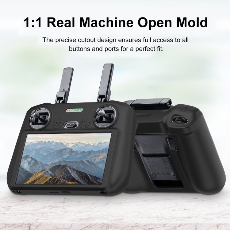 For DJI Mini 4 Pro / Air 3 Remote Control / DJI RC 2 with Screen PULUZ Silicone Protective Case (Black)