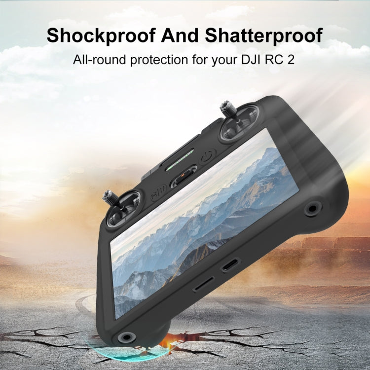 For DJI Mini 4 Pro / Air 3 Remote Control / DJI RC 2 with Screen PULUZ Silicone Protective Case (Black)