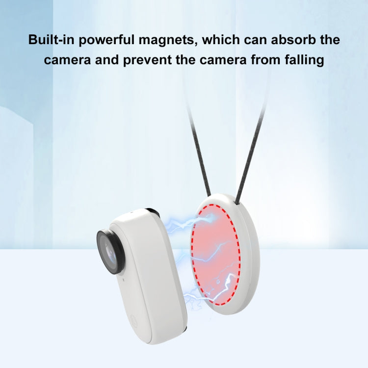 For Insta360 GO 3 / GO 3S PULUZ Magnetic Pendant Holder Quick Release Neck Strap (White)