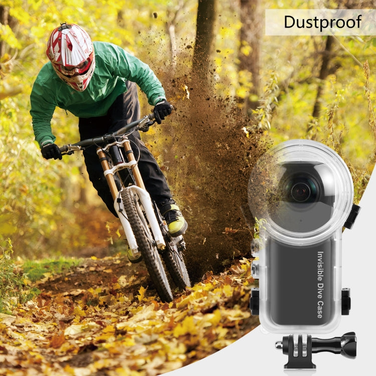 For Insta360 X3 PULUZ Invisible Dive Case 50m Waterproof Sealed Case (Transparent)