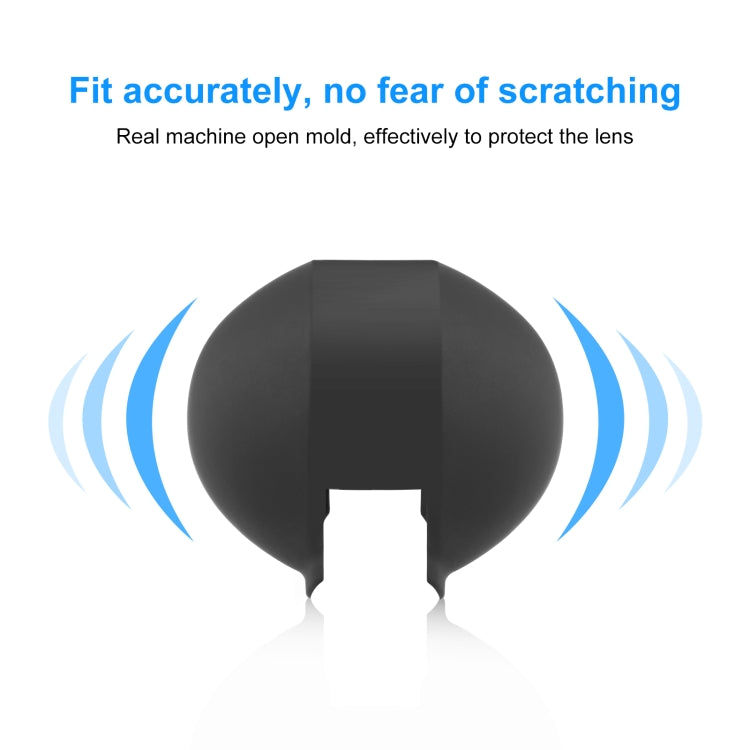 For Insta360 X3 / X4 PULUZ Invisible Dive Case Lens Guard Silicone Protective Cover (Black)