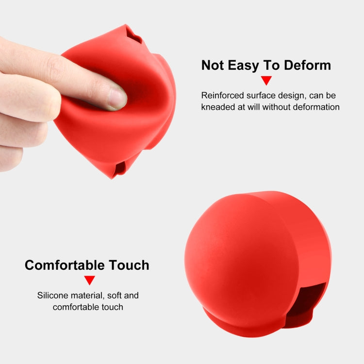 For Insta360 X3 / X4 PULUZ Invisible Dive Case Lens Guard Silicone Protective Cover (Red)