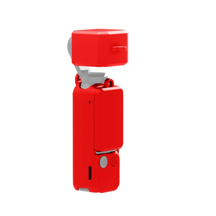 For DJI OSMO Pocket 3 PULUZ  3 in 1 Silicone Cover Case Set (Red)