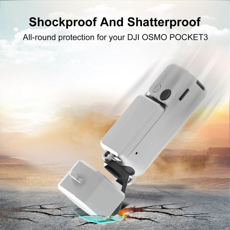 For DJI OSMO Pocket 3 PULUZ  3 in 1 Silicone Cover Case Set (White)