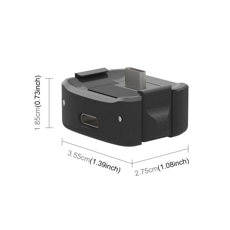 For DJI OSMO Pocket 3 PULUZ USB-C / Type-C Dock Desktop Charging Base Aluminum Alloy Bracket (Black)