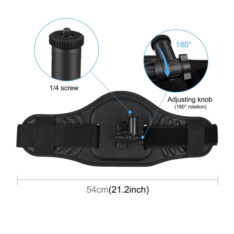 PULUZ Waist Belt Mount Strap with Selfie Stick for GoPro HERO Series, DJI OSMO Pocket, Insta360 ONE X, and Other Panorama Action Cameras