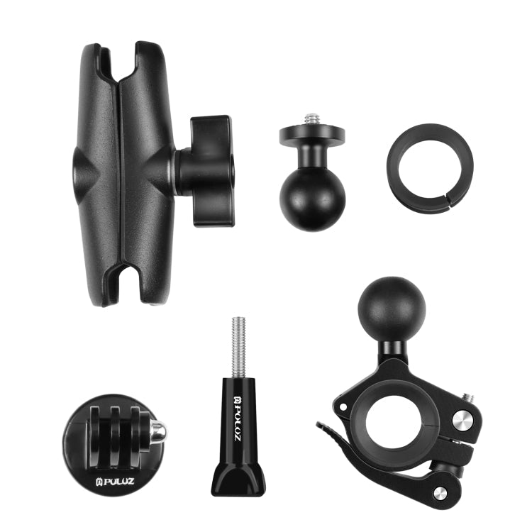 PULUZ Motorcycle O-Clip Quick Release Clamp Handlebar Fixed Mount Holder for GoPro and Other Action Cameras(Black)