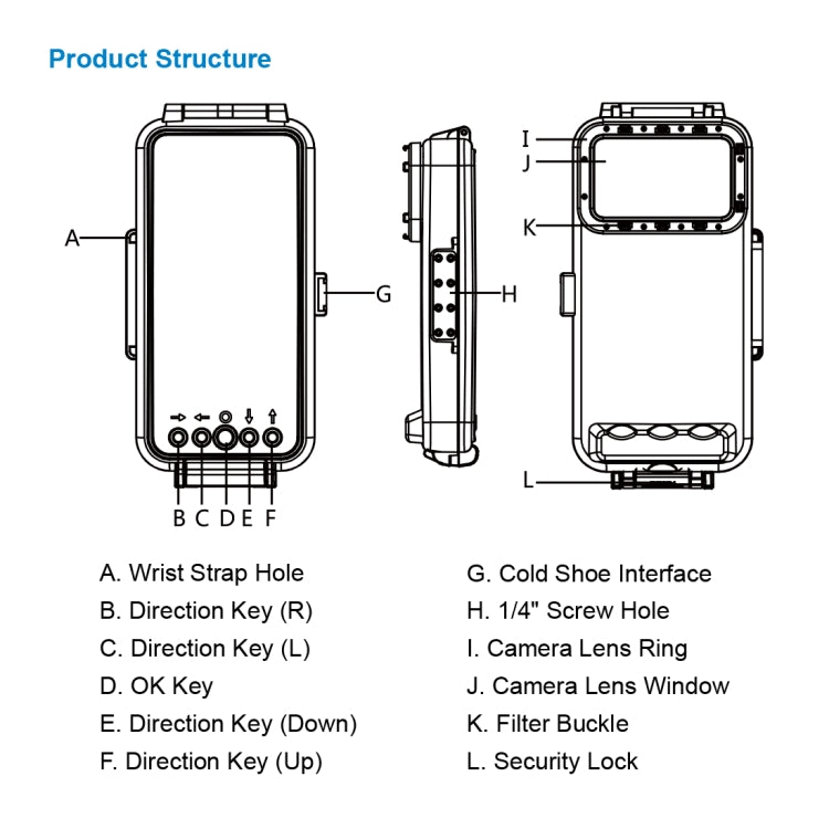 PULUZ 45m/147ft Waterproof Diving Case Photo Video Taking Underwater Housing Cover for iPhone 15 Series, Galaxy, Huawei, Xiaomi, Google Android OTG Smartphones with Type-C Port(White)