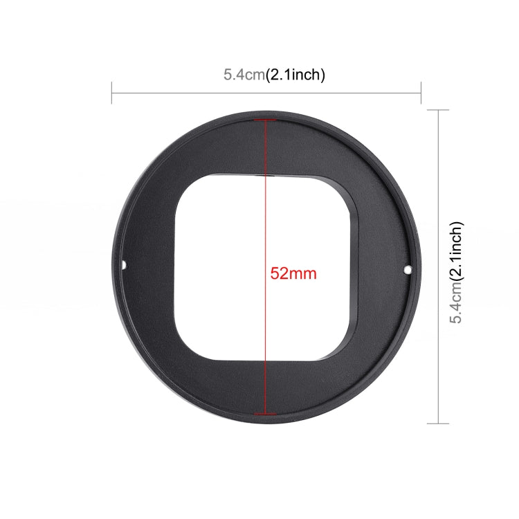 For GoPro HERO12 Black /11 Black /11 Black Mini /10 Black /9 Black PULUZ 52mm UV ND2-400 Filter with Adapter Ring(Black)