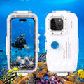 PULUZ 40m Waterproof Diving Case for iPhone 15 Pro Max/14 Plus/13 Pro Max/12 Pro Max/11 Pro Max (White)