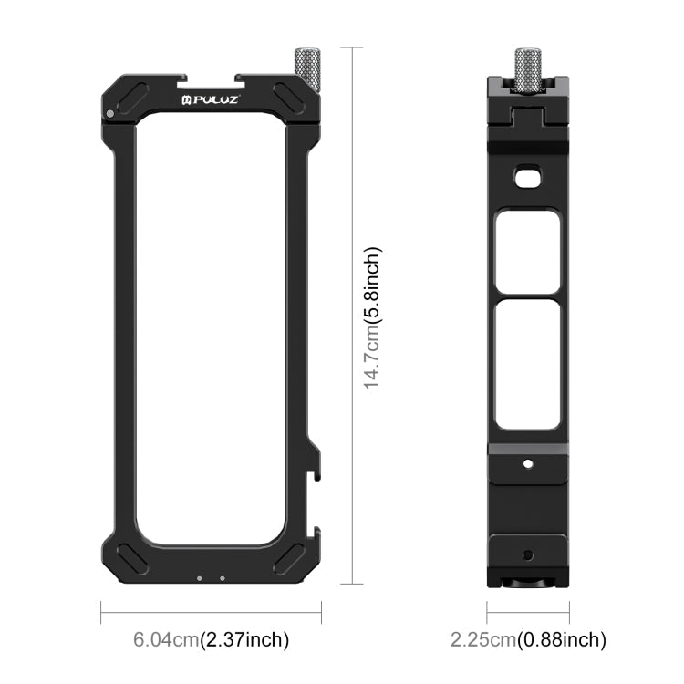 For Insta360 X4 PULUZ Metal Protective Cage Rig Housing Frame with Expand Cold Shoe Base & Tripod Adapter (Black)