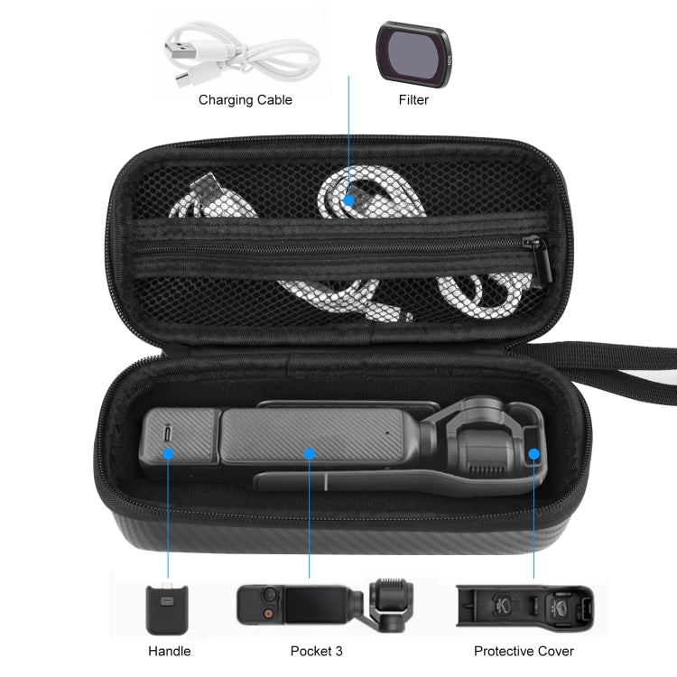 For DJI Osmo Pocket 3 PULUZ Mini Body Bag Portable EVA Storage Bag (Black)