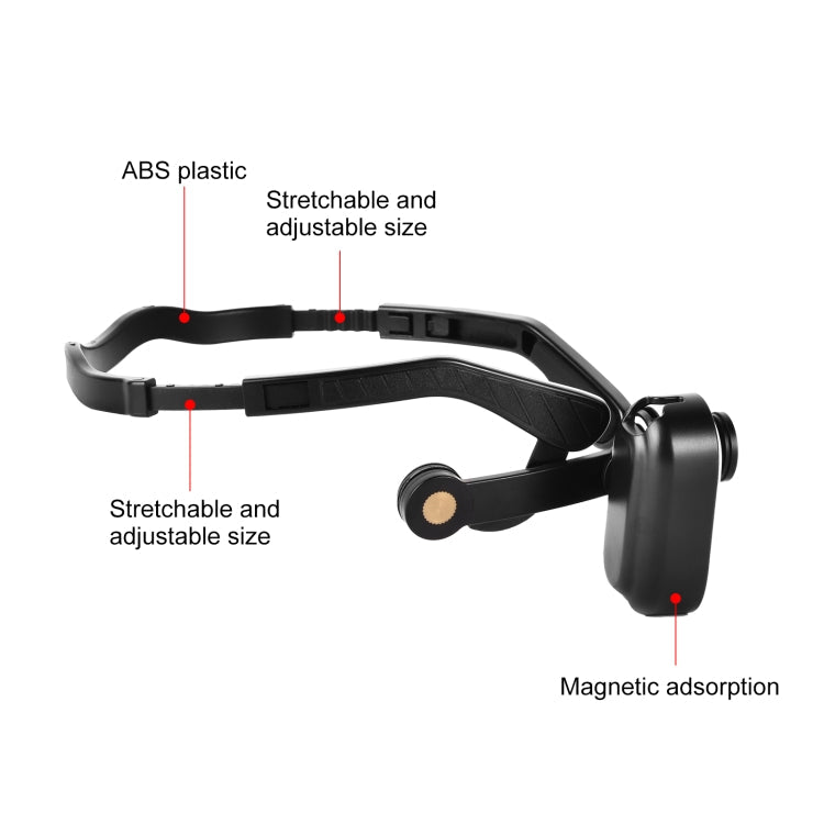 For Insta360 GO 3 PULUZ Magnetic POV Holder Head Mount (Black)