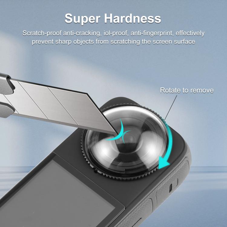 For Insta360 X4 PULUZ Rotation PC Lens Guard  Protective Cover, For Insta360 X4 PC Lens Guard