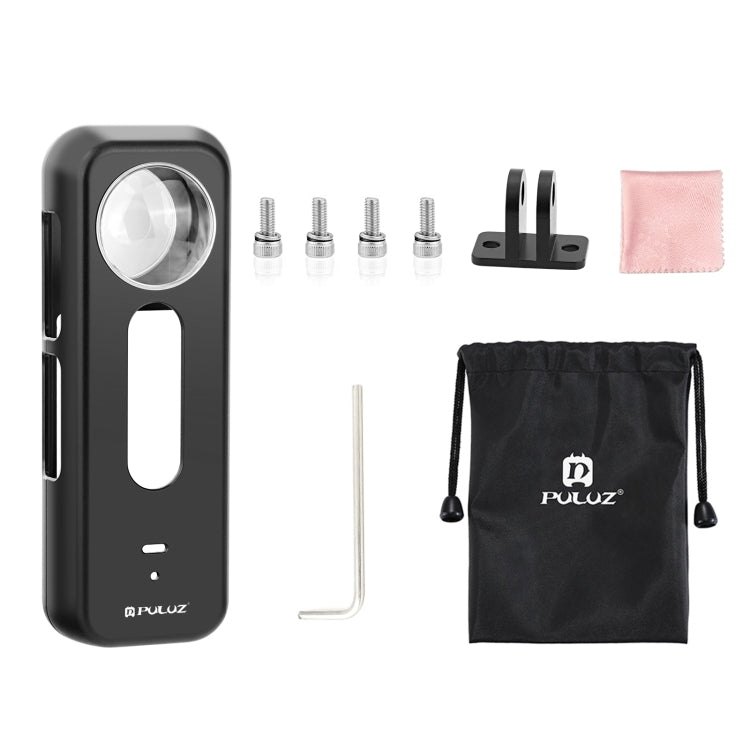 For Insta360 X4 PULUZ Metal Protective Cage Rig Housing Frame with Lens Protector (Black)
