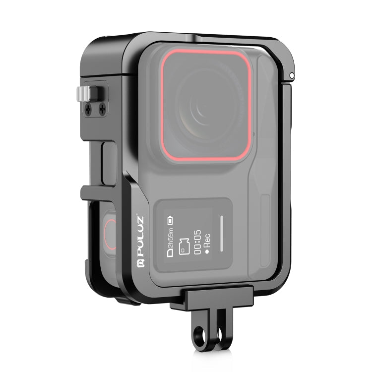 For Insta360 Ace Pro PULUZ Metal Protective Cage Adapter Frame (Black)