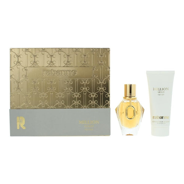 Paco Rabanne Million Gold for Her Gift Set 50ml EDP + 100ml Body Lotion